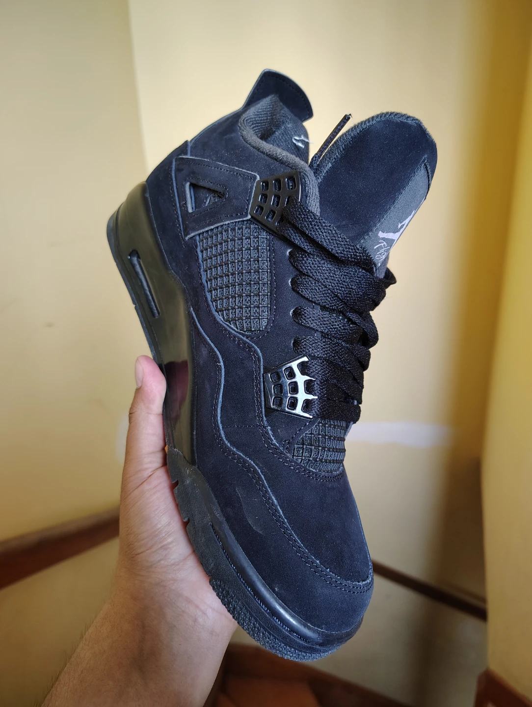 Air Jordan 4 Retro Black Suede , size 9.5 for men - photo 2