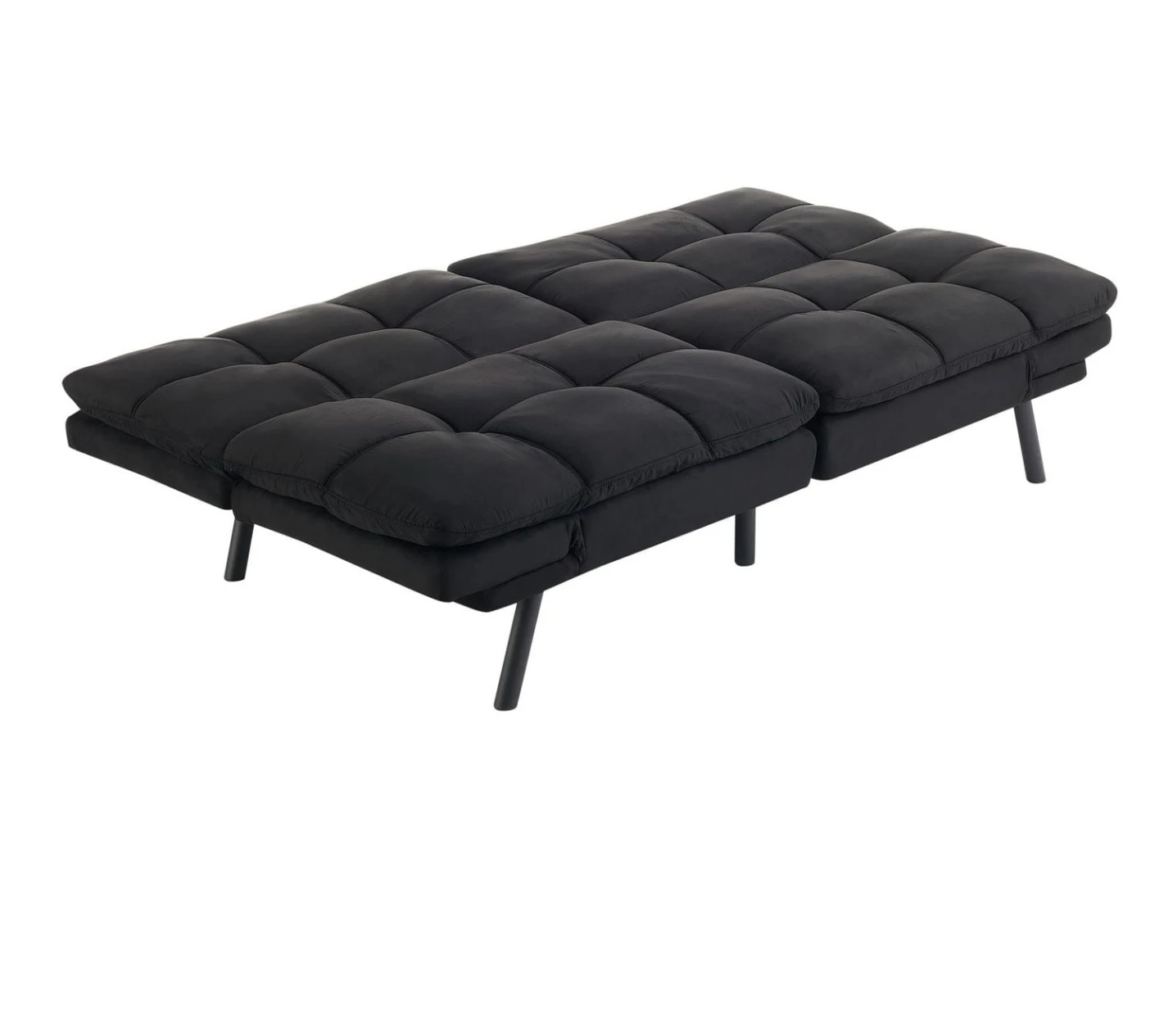 Black Memory Foam Futon Sofa Bed - photo 2