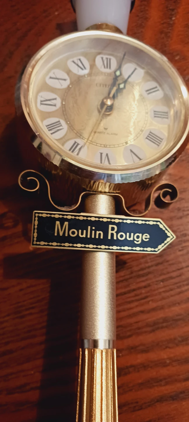 Citizen "Moulin Rouge"  Alarm Desk Clock  as is. - photo 5