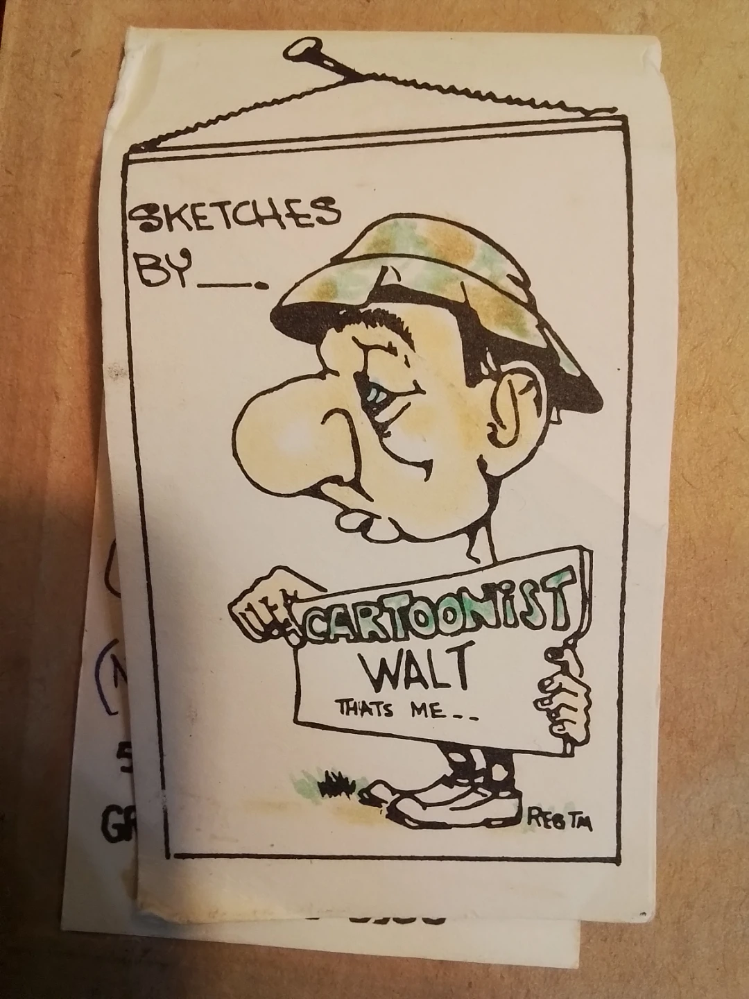 Vintage Cartoon Sketcher Artist Signed Walt Wright 17" x 13" - photo 3