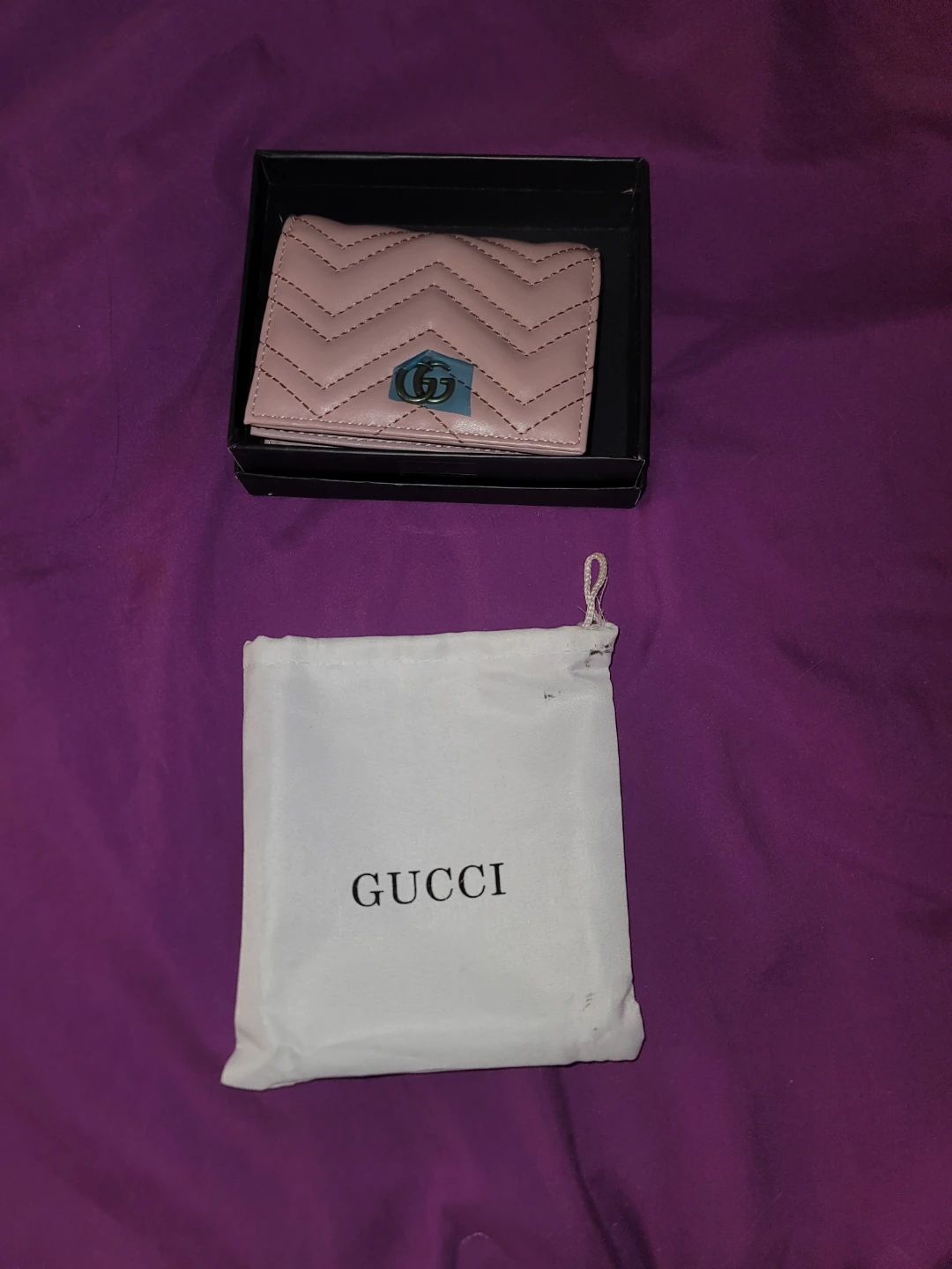 Gucci Pink Quilted Marmont Wallet