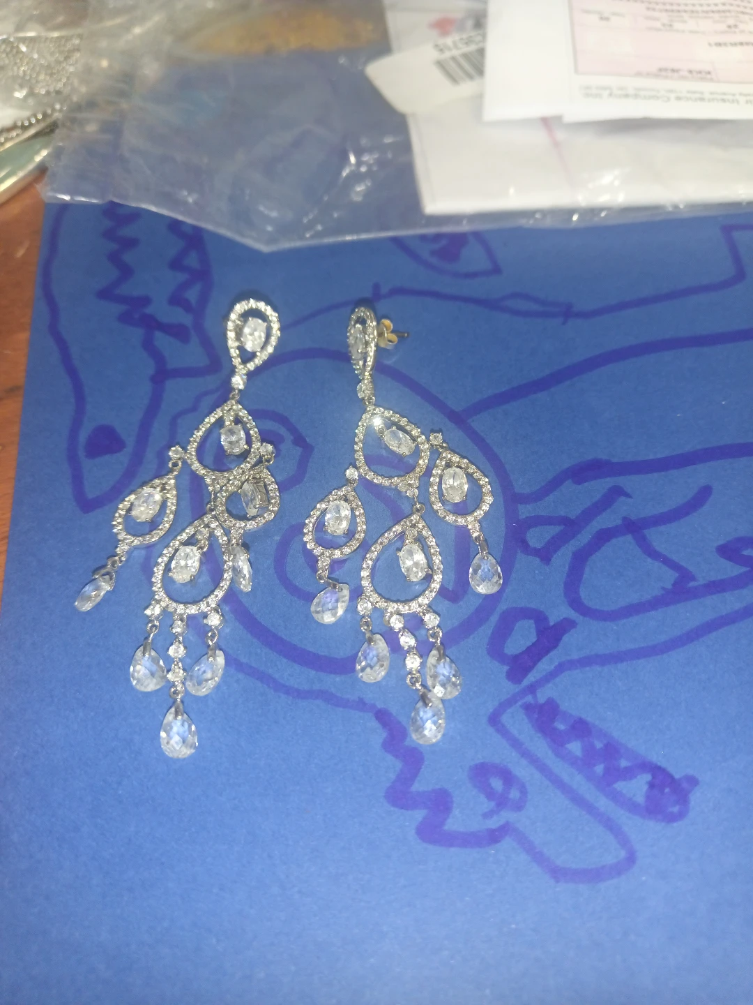 Rhinestone Chandelier Earrings - photo 4