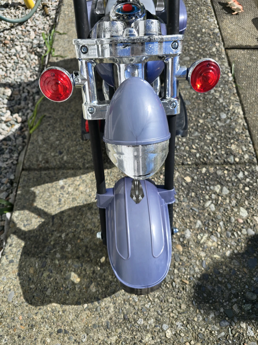 Kids Ride-On Motorcycle Toy - Purple/Grey - photo 2