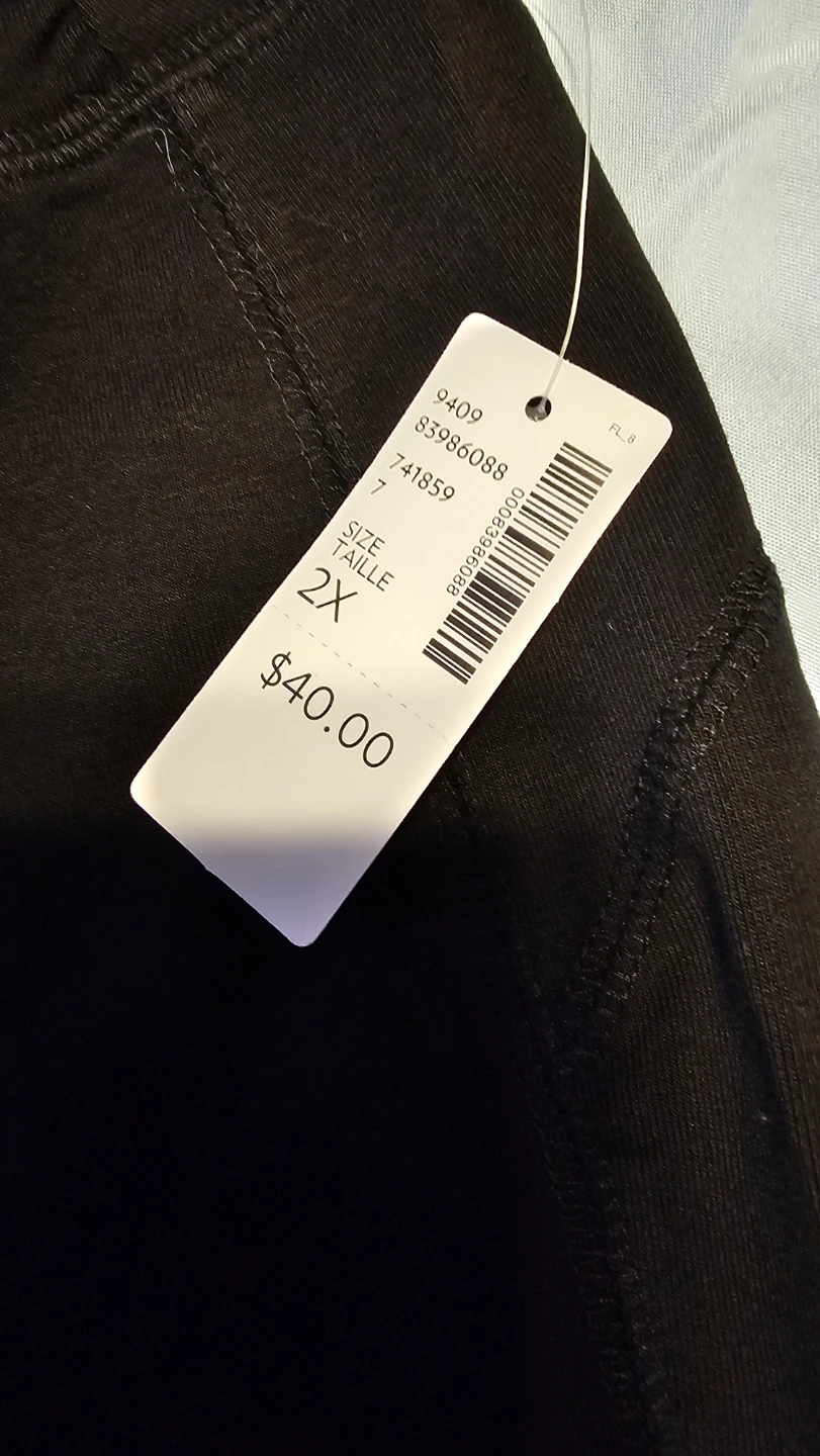 Athletic Pants Size 2X Tall/Long Black - photo 2