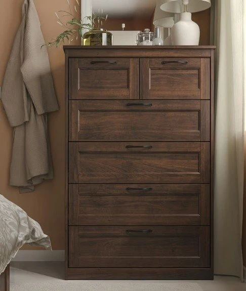 IKEA Dresser SONGESAND 6-drawer chest, brown - photo 3