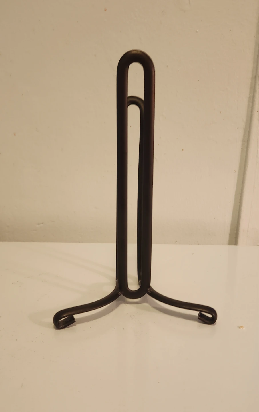 Dark Metal Paper Towel Holder Stand