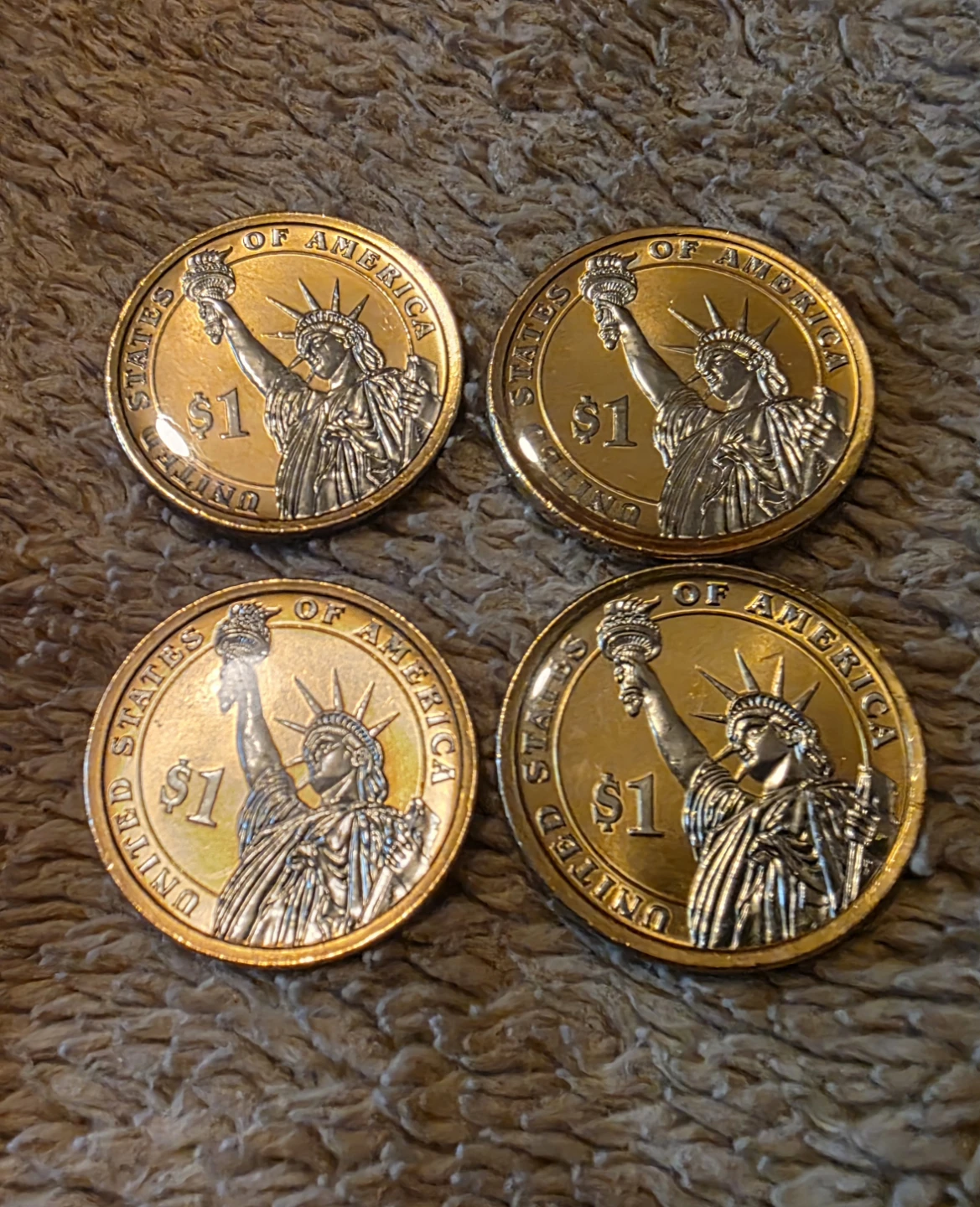 4 Presidential Dollar Coins CASH ONLY - photo 2