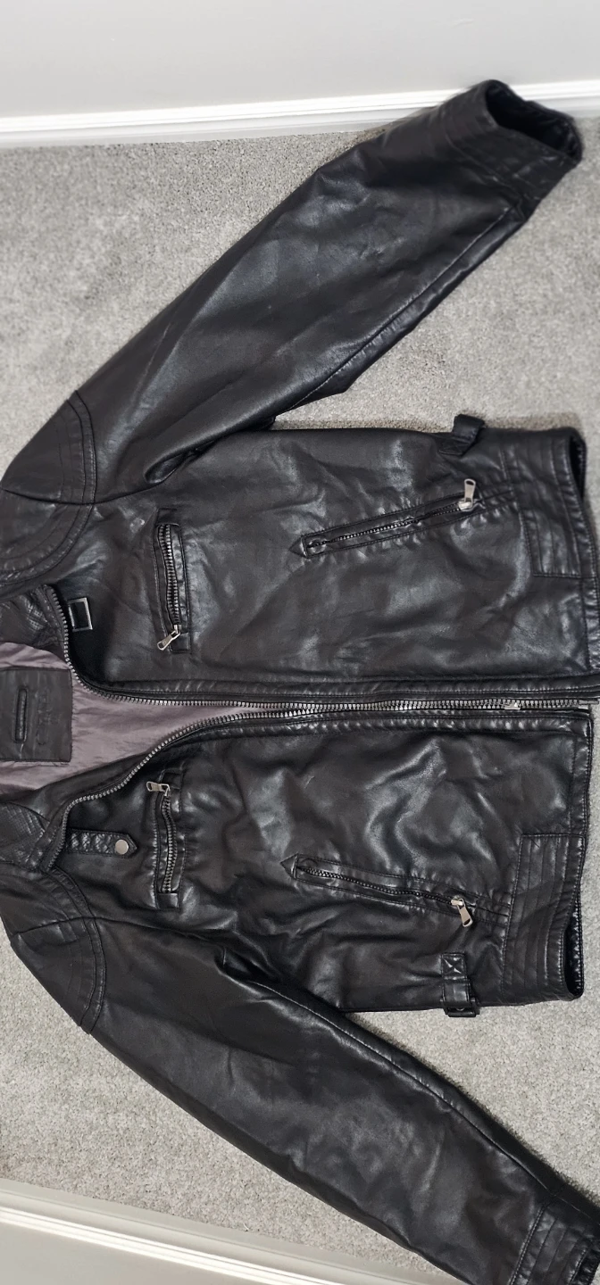 Calvin Klein Black Faux Leather Jacket - photo 2