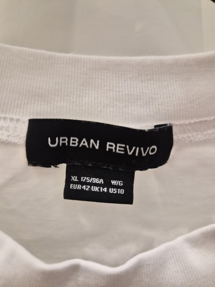 URBAN REVIVO White Ruched T-Shirt Dress XL - photo 5