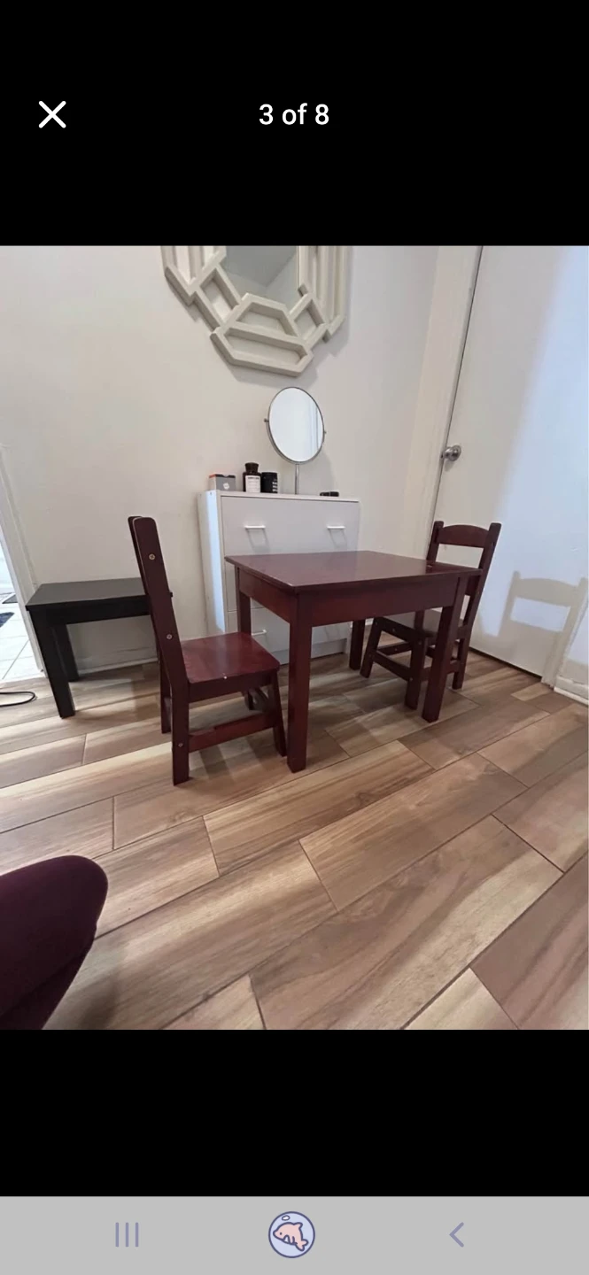 Wooden Kids Table and Chairs Set - photo 2