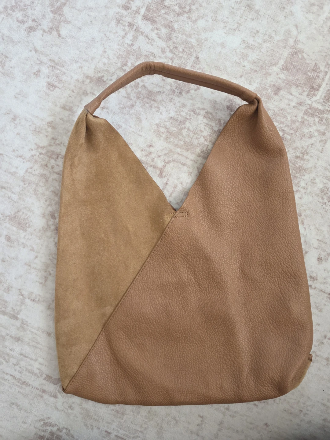Shira Leah  Hobo Bag - Tan Faux Leather Suede Combo - photo 2