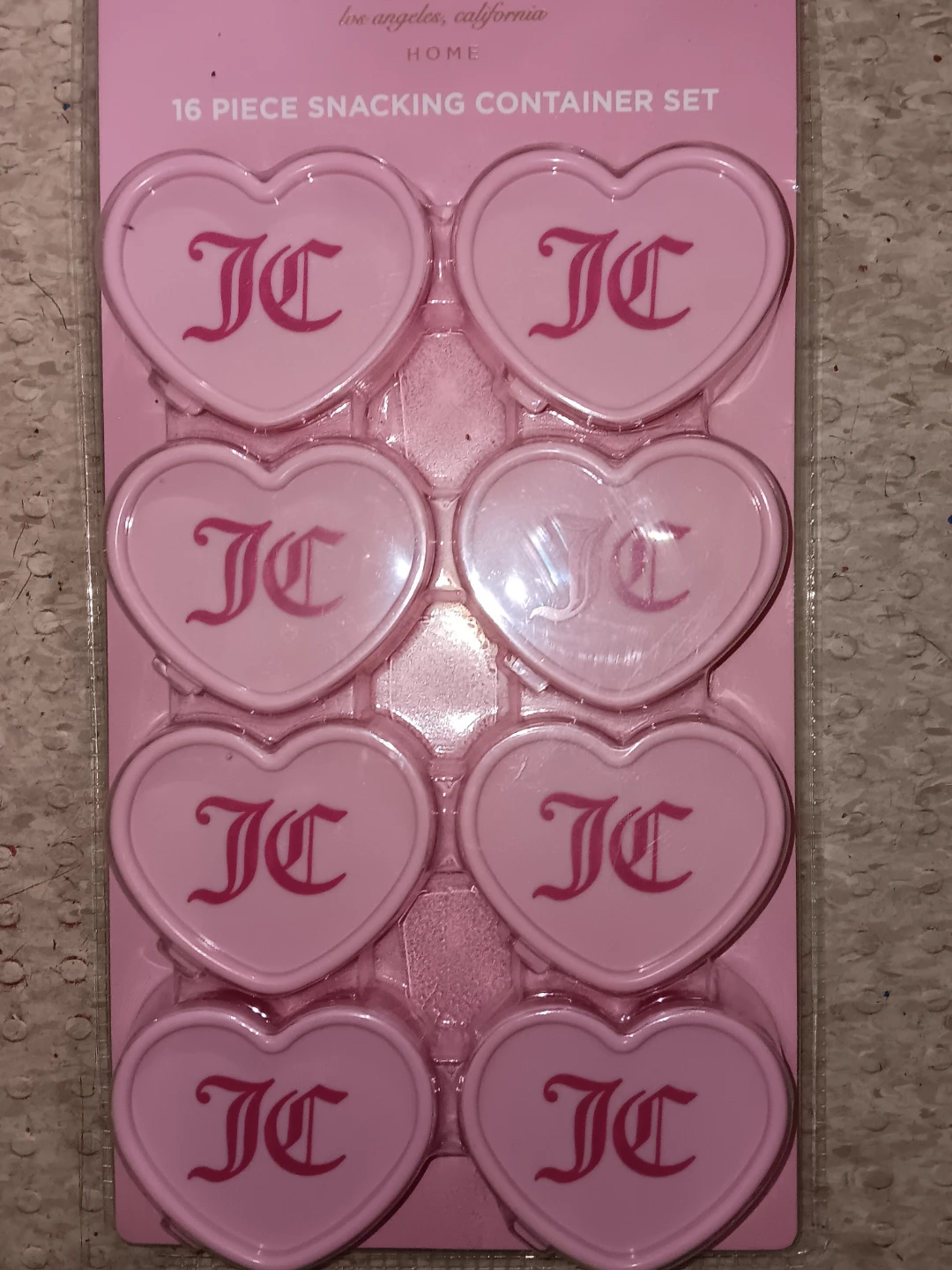 Juicy Couture 16 Piece Heart Snacking Container Set