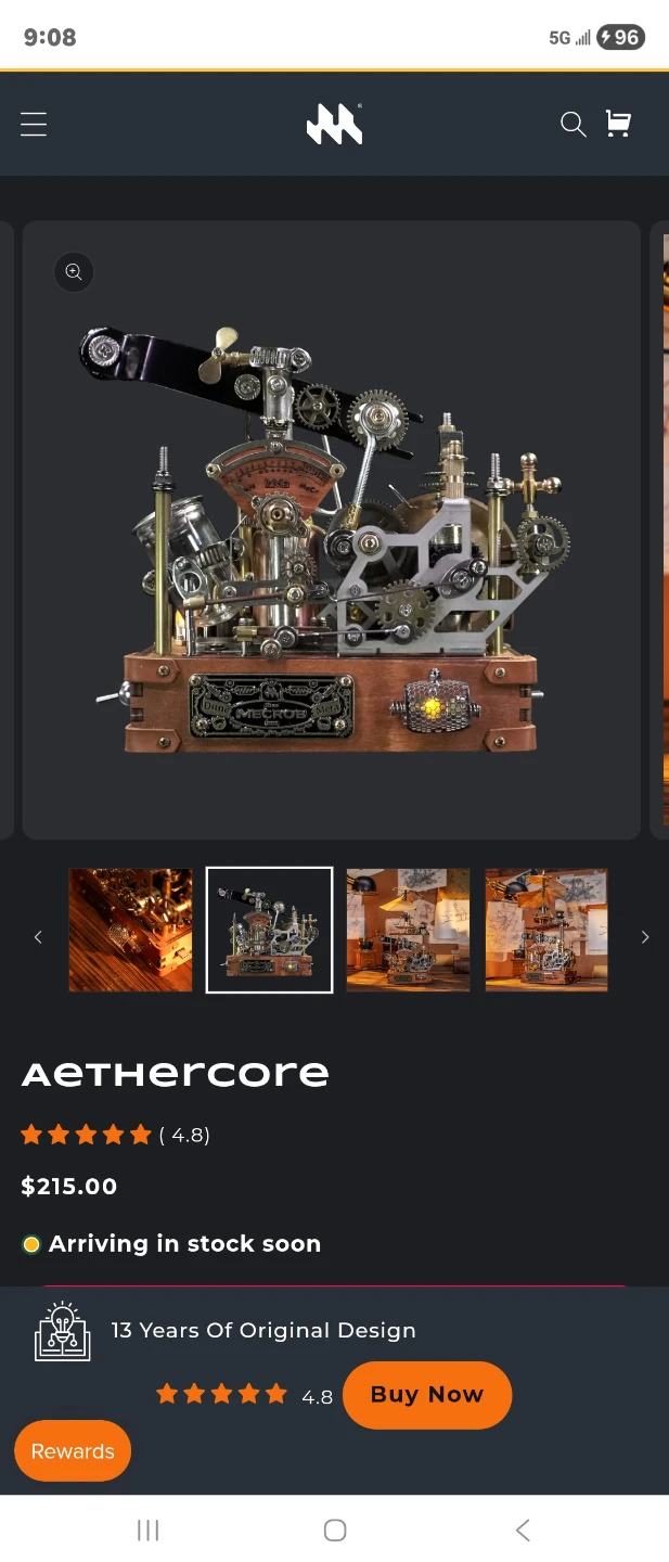 Completed,finishedMecrob Aethercore "Innemeta" Steampunk Model