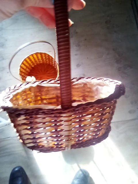 Set of 3 Wicker Baskets with Handles