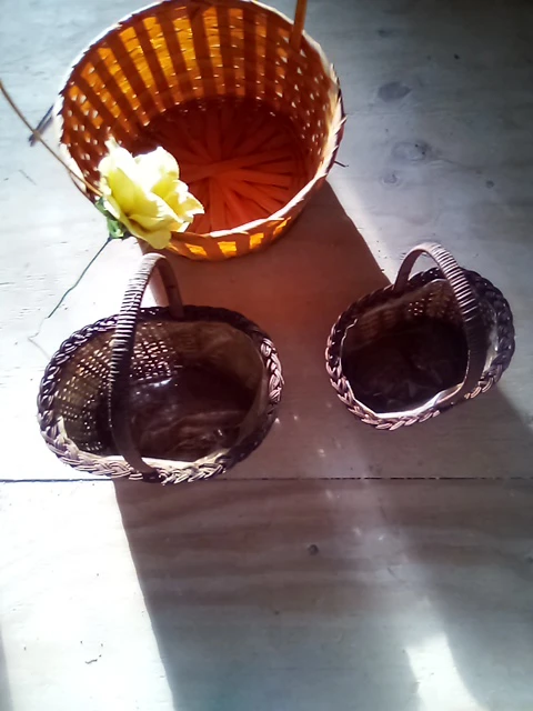 Set of 3 Wicker Baskets with Handles - photo 4