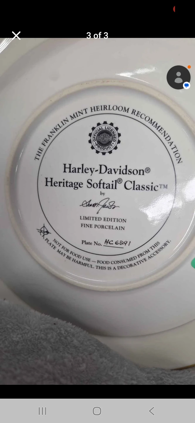 Harley-Davidson Heritage Softail Classic Decorative Plate - photo 2