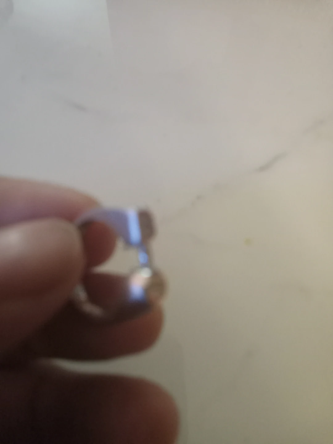 Silver Ring with Square and Round Gems - photo 3