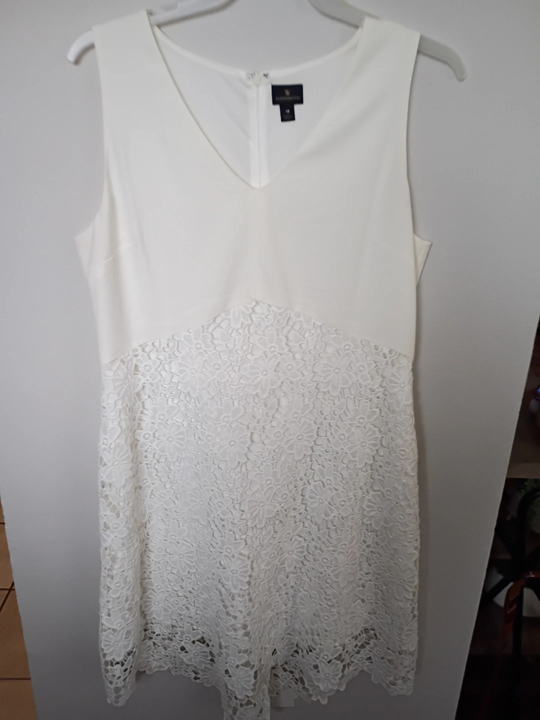Worthington White Lace Detail Dress Size 16 - photo 2
