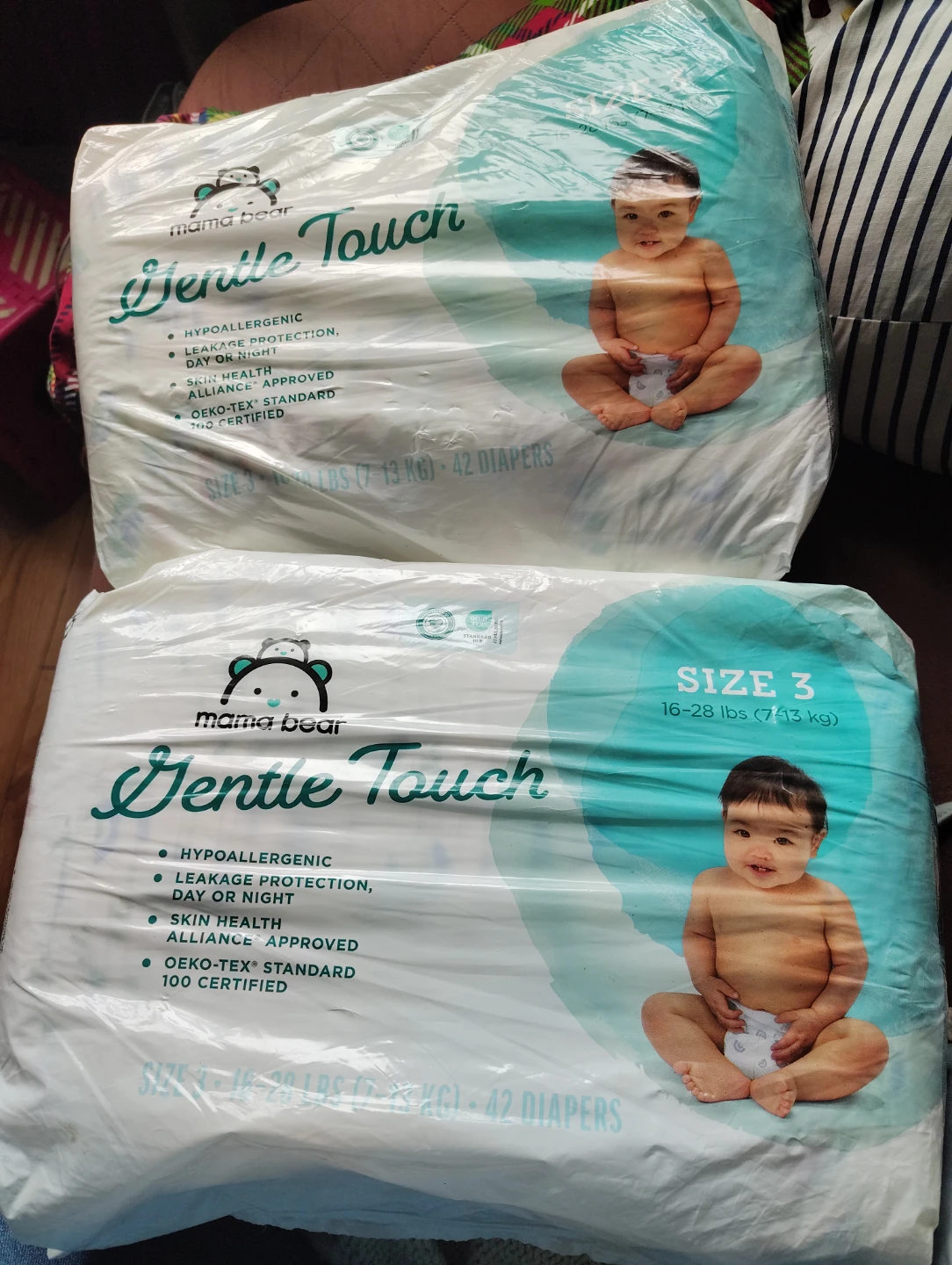 Mama Bear Gentle Touch Diapers - Size 3 (2 Packs of 42)