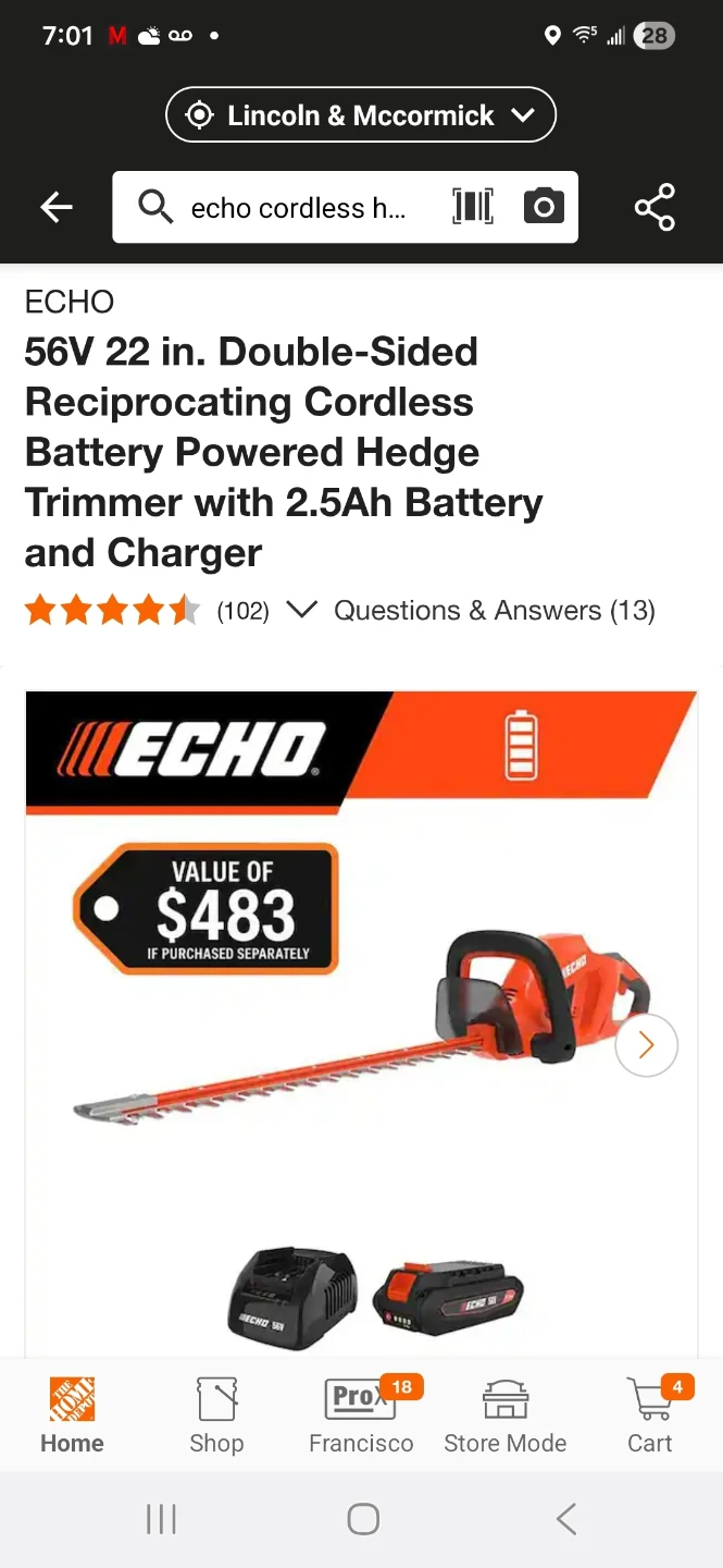 ECHO  56v hedge trimmer. - photo 3