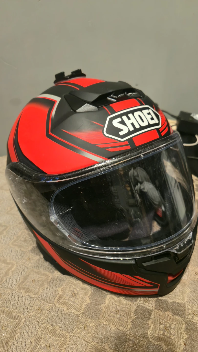 Shoei Motorcycle Helmet - Red/Black - photo 3