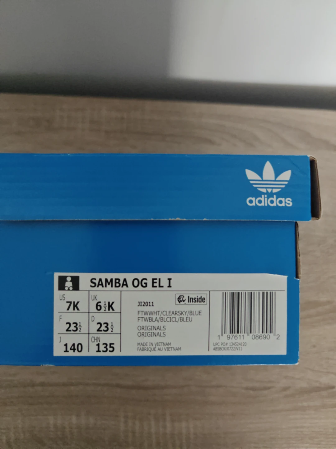 Adidas Samba White & Light Blue Sneakers - photo 2