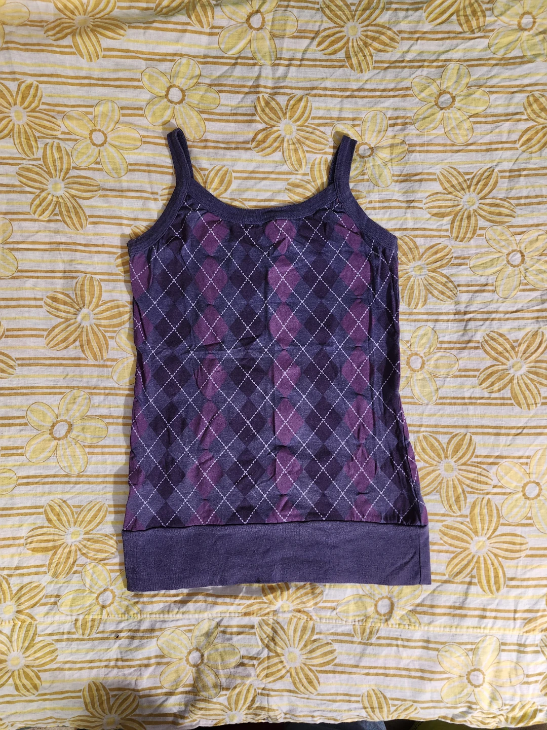 Purple argyle tank top - photo 2