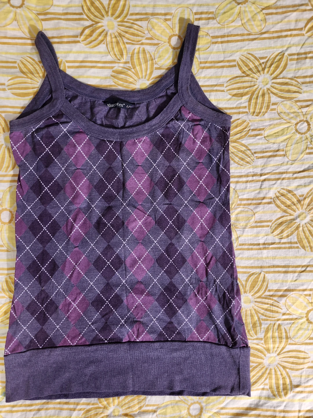 Purple argyle tank top - photo 3
