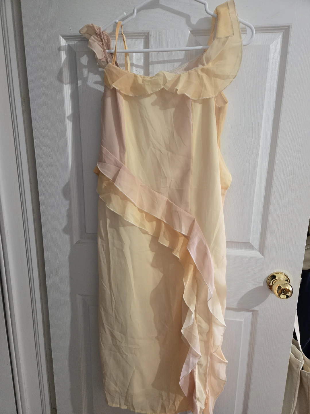 Sheer Ruffle Maxi Dress
