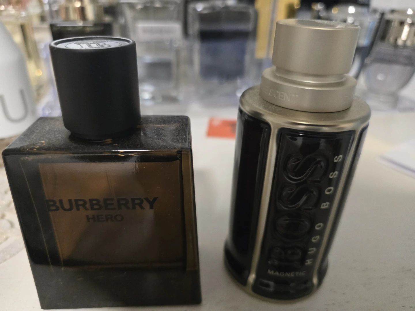 Hugo Boss magneitic and Burberry Hero