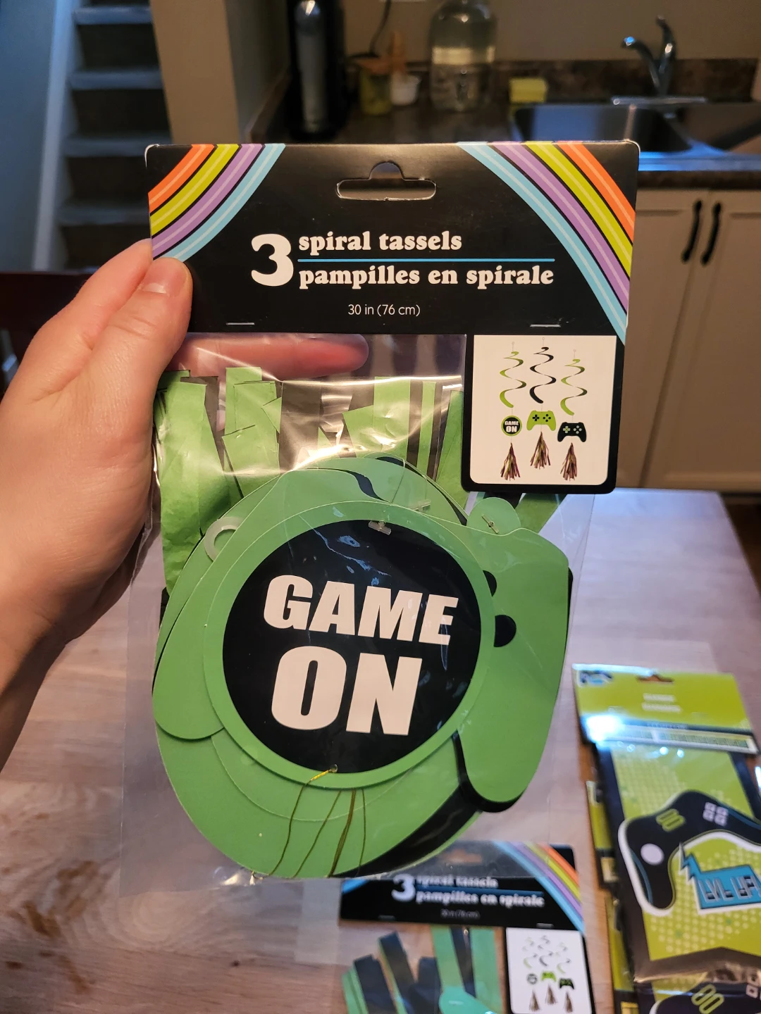 Birthday Banner and "Game On" Swirl Decorations - photo 2