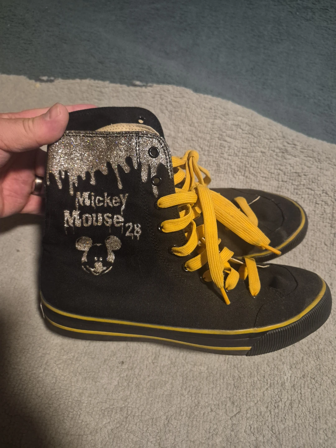 Disney Mickey Mouse High Top Canvas Shoes