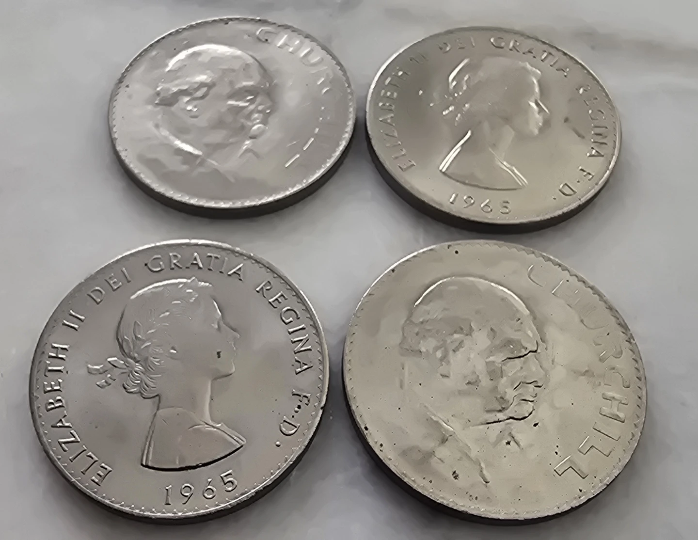 Set of 4 1965 Sir Winston Churchill Commemorate Coins - photo 3