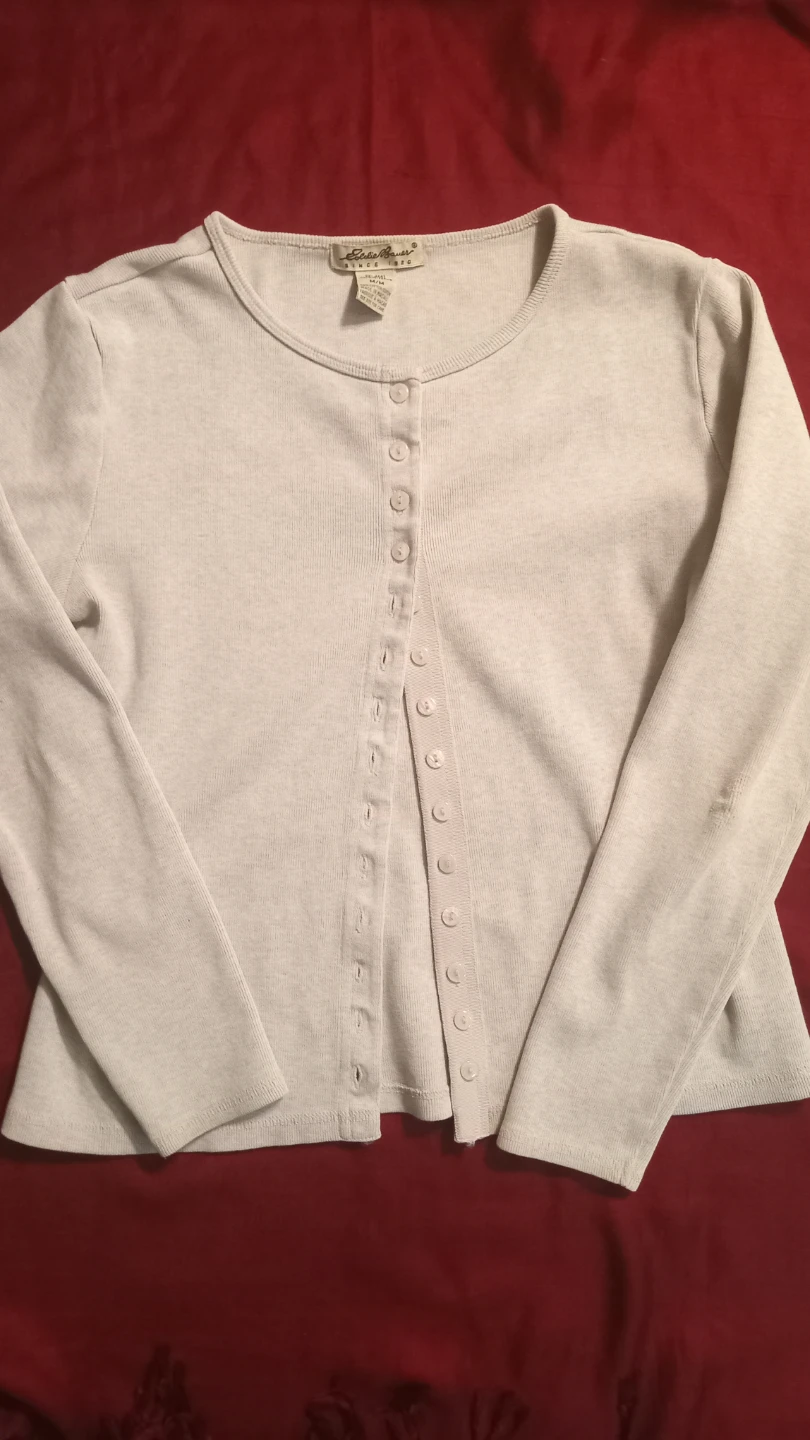 Eddie Bauer Women's Long Sleeve Button Up Top - Size M