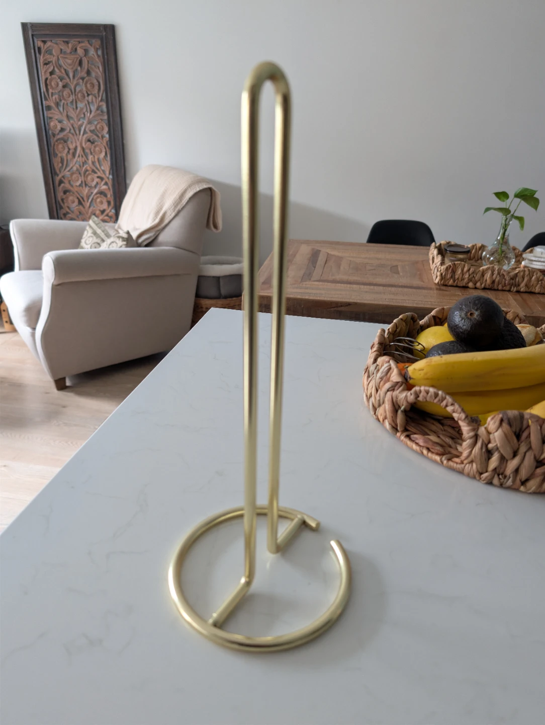 Modern Gold Paper Towel Holder Stand