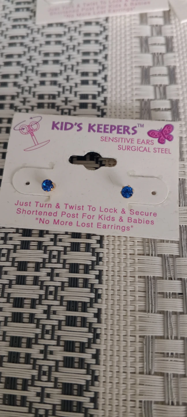 Kid's Keepers Stud Earrings for Sensitive Ears