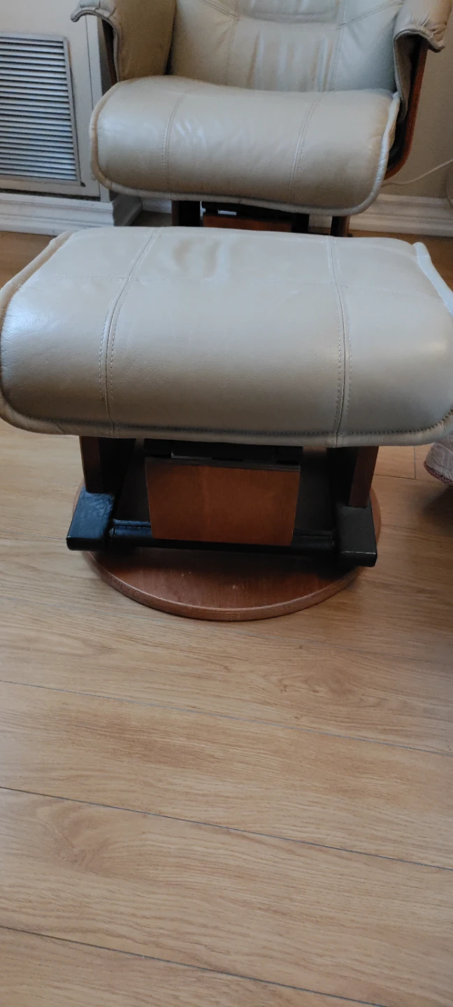 Leather Recliner Chair with Ottoman - photo 2