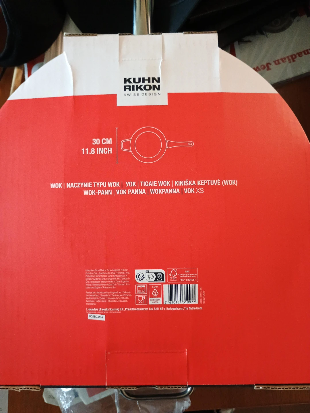 🥕🔥Kuhn Rikon Swiss Design Pro Wok - 30 cm / 11.8 Inch - photo 2