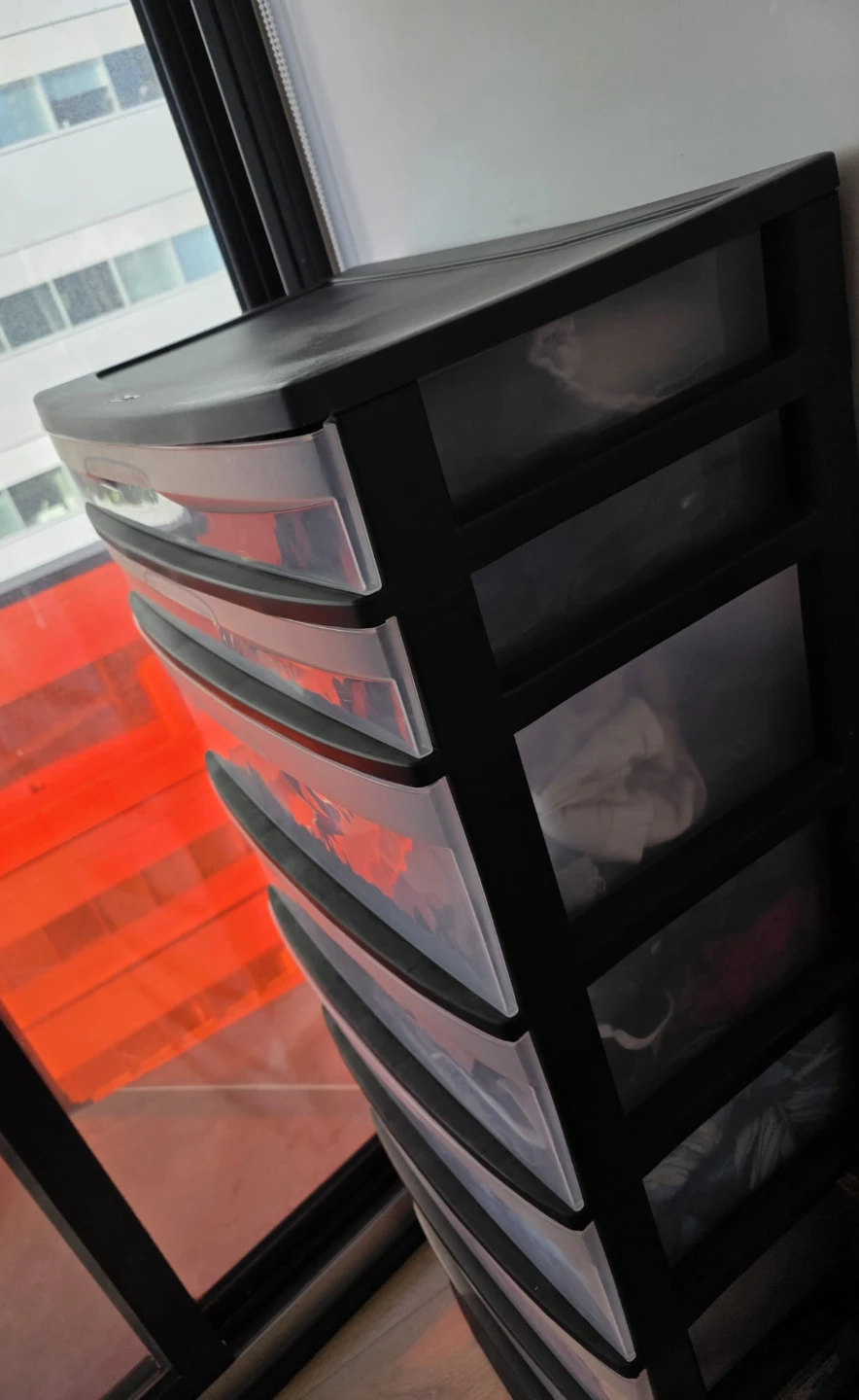 Black 8-Drawer Plastic Storage Cart - photo 3