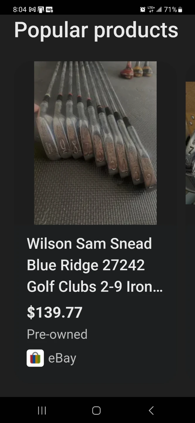 Wilson Sam Snead Blue Ridge Golf Clubs  Iron Set with Bag - photo 2
