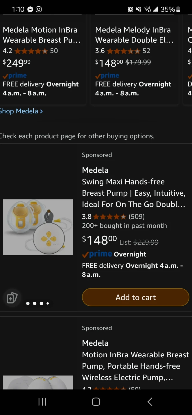 Medela Swing Maxi Hands-free Breast Pump - photo 2