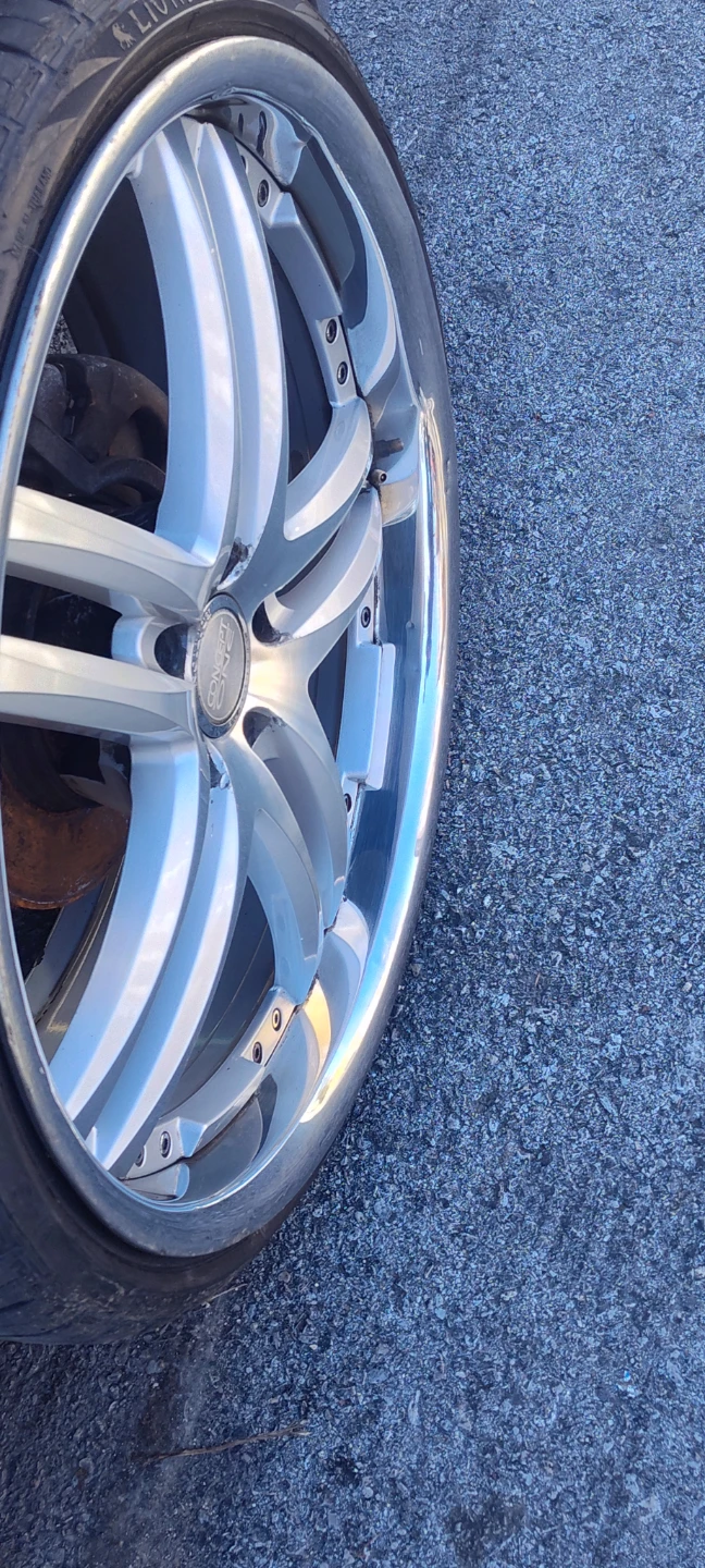 22" Chrome Wheels and Tires Set
