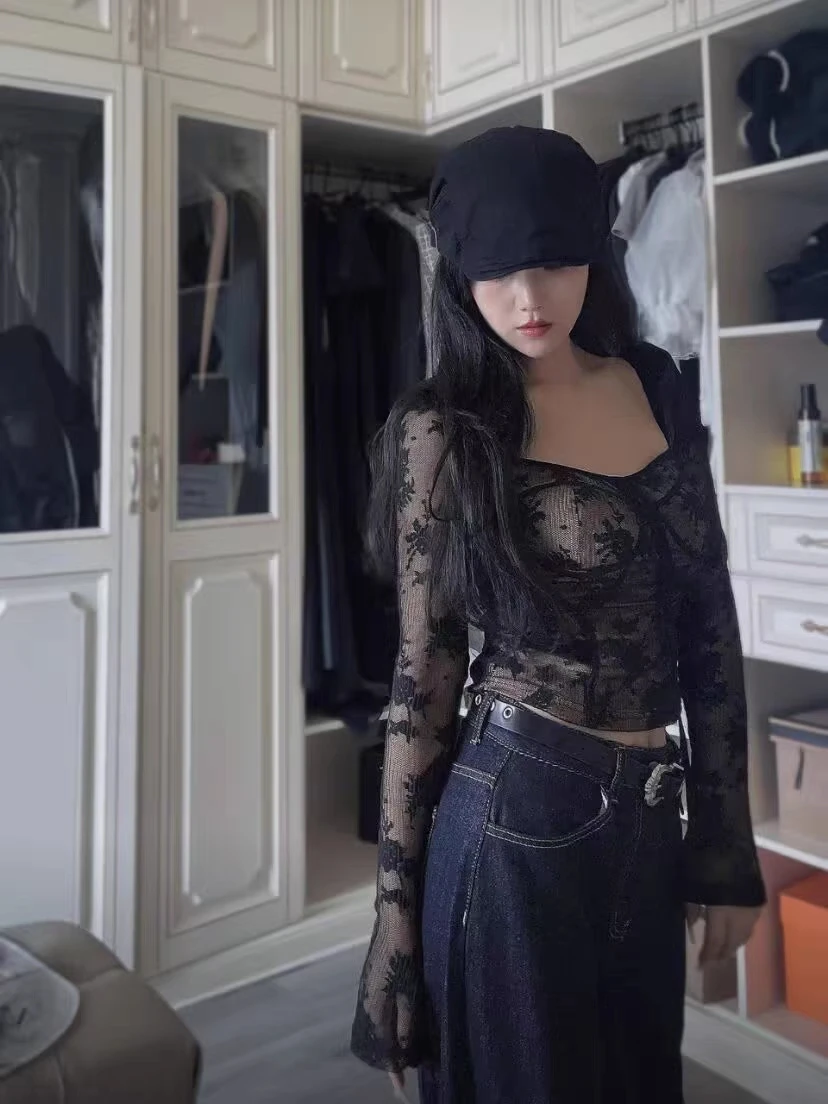 Black Lace Top - Size XS - photo 2