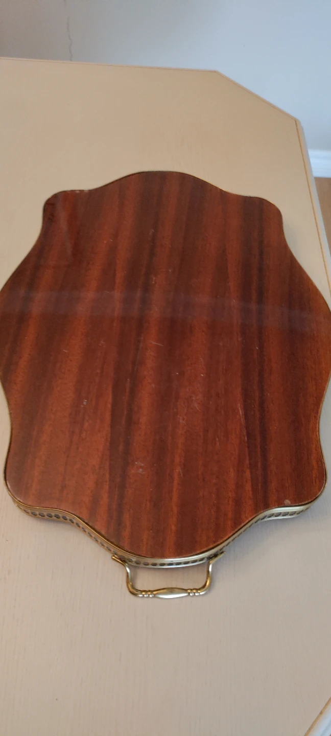 Vintage Decorative Serving Tray with Handles - photo 2
