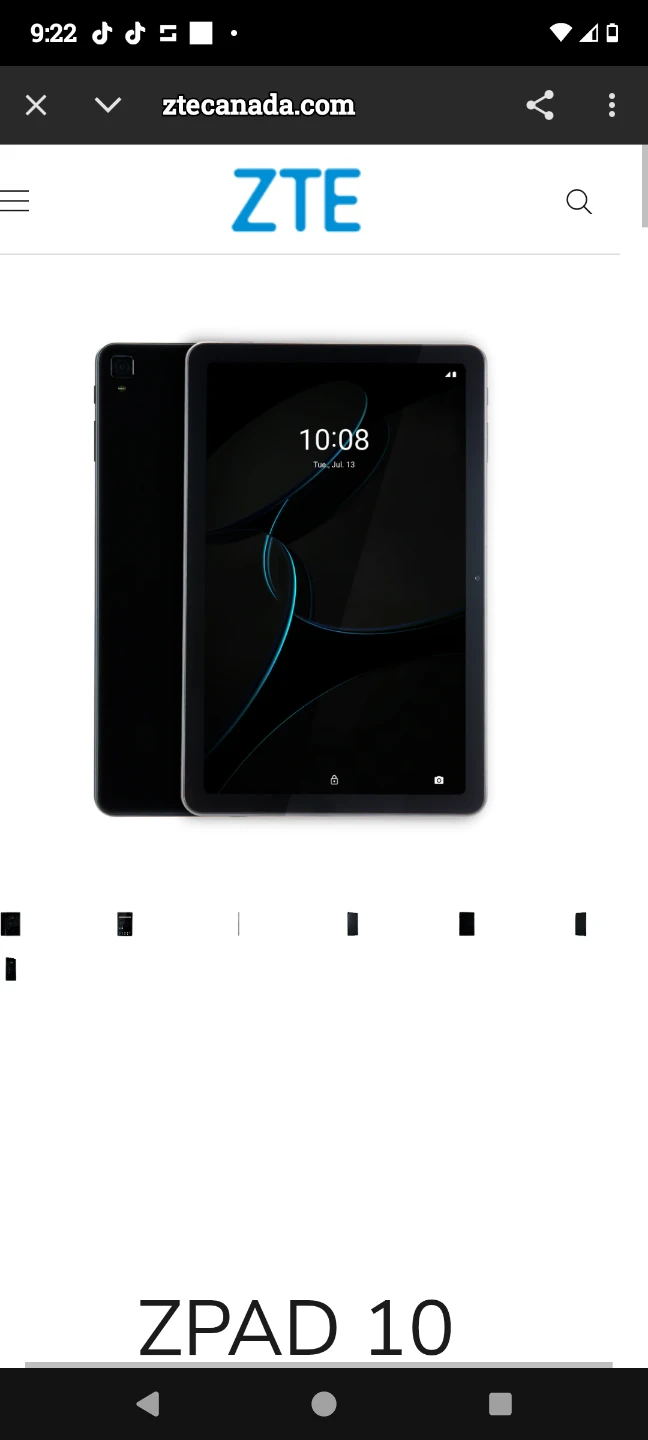 ZTE ZPad 10 Tablet