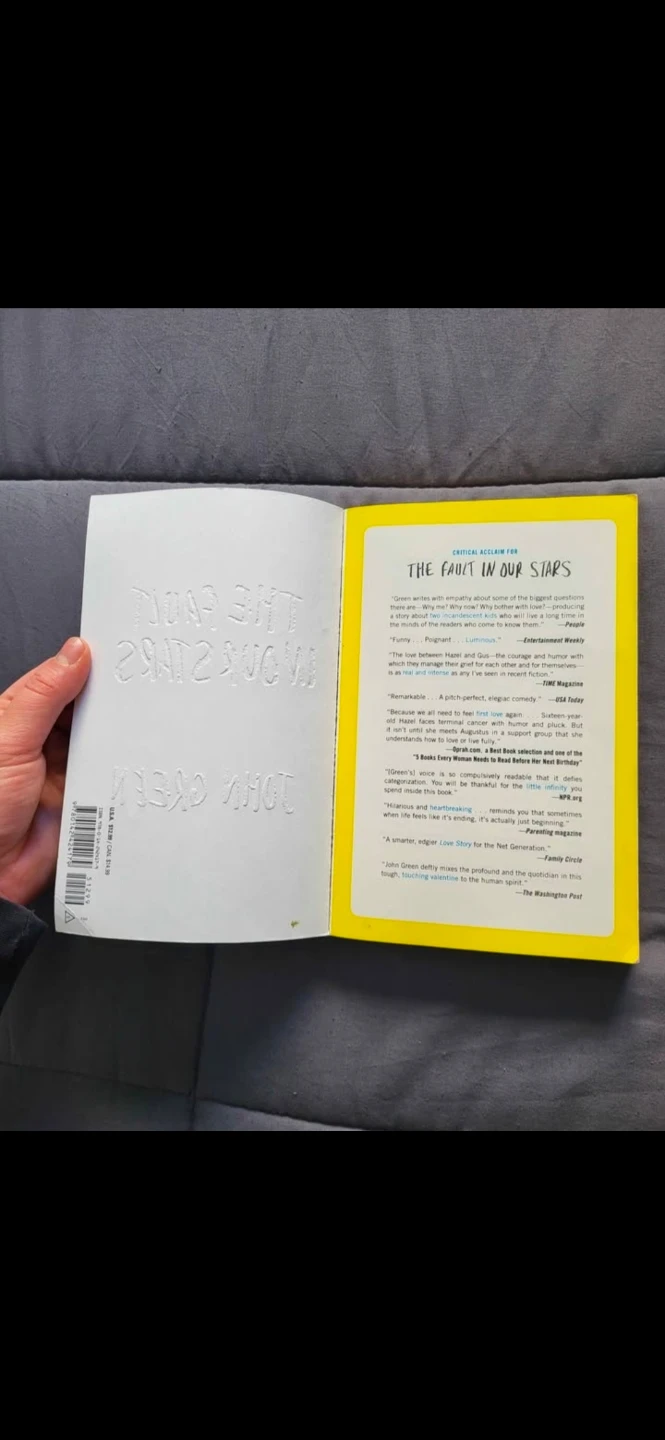 The Fault in Our Stars by John Green Paperback Book - photo 2