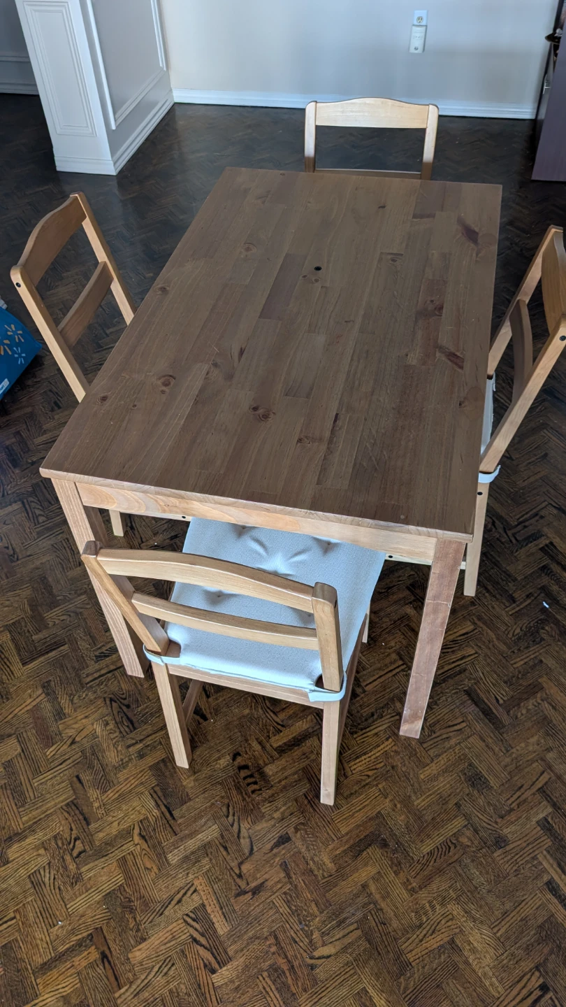 Wooden Dining Table and Chairs Set - photo 2