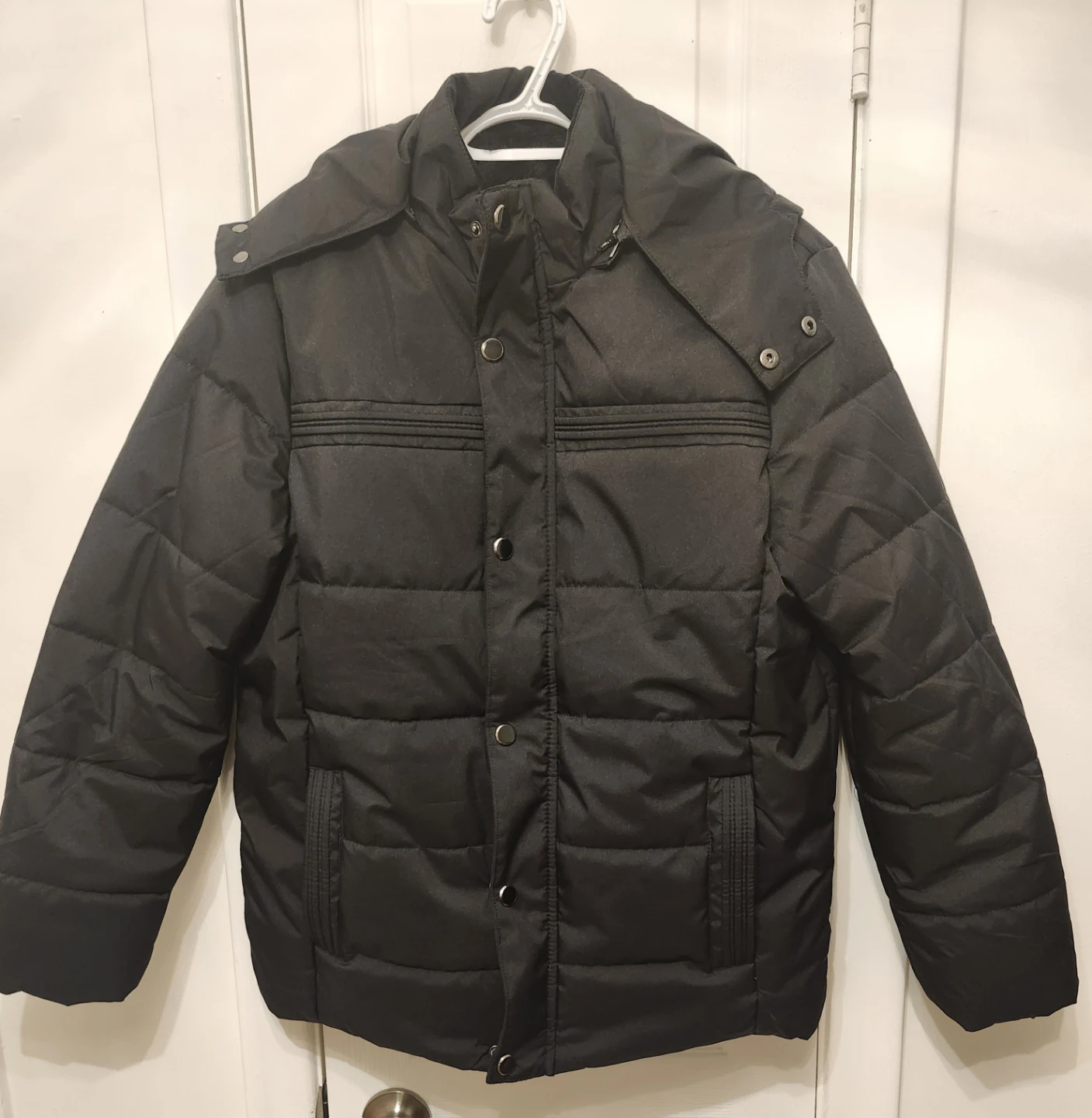 Men's Fleece-Lined Puffer Jacket with Hood -Size XS - photo 4