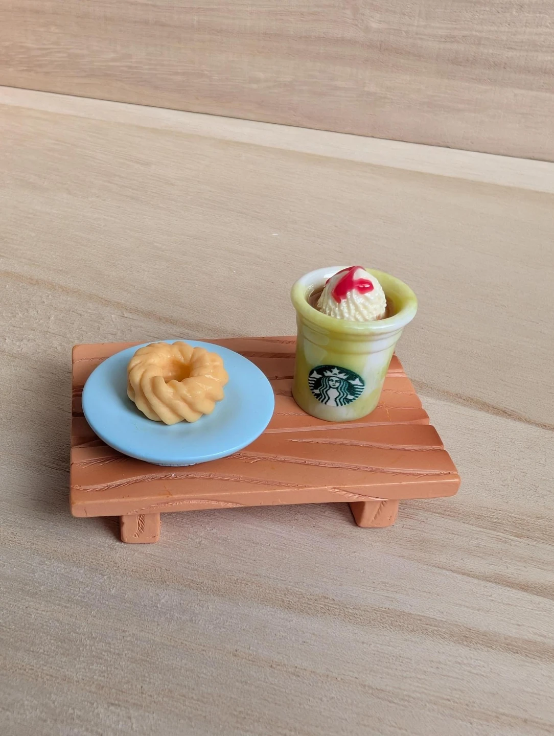 Starbucks Miniature Drink and Donut Set with plate - photo 4