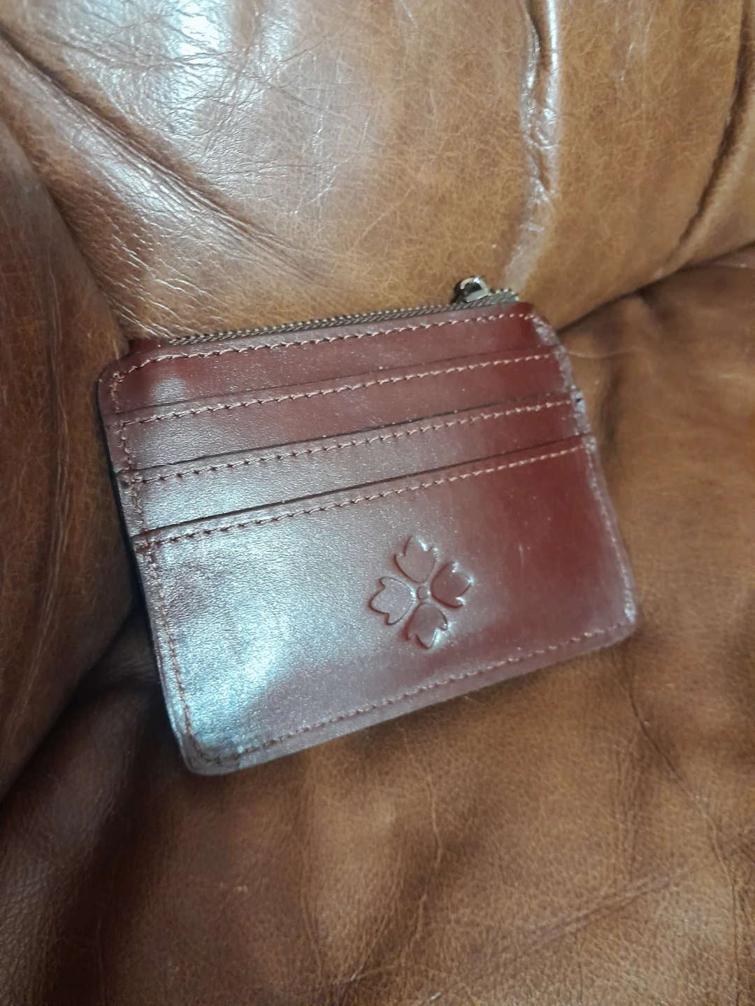 Patricia Nash British Tan Leather Card Holder Wallet - photo 2